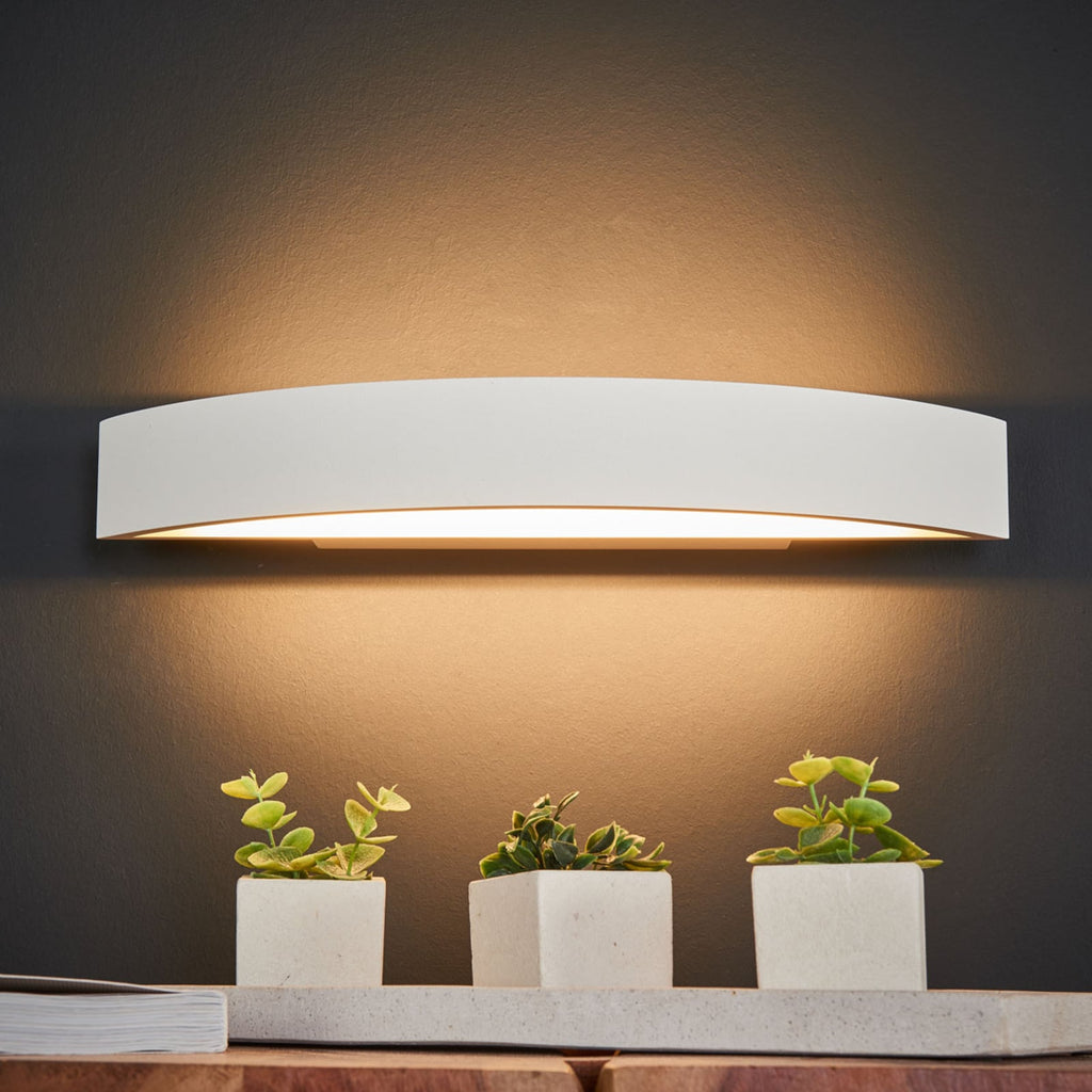 LED-vegglampe Yona matt hvit 37,5 cm varmhvit forfra