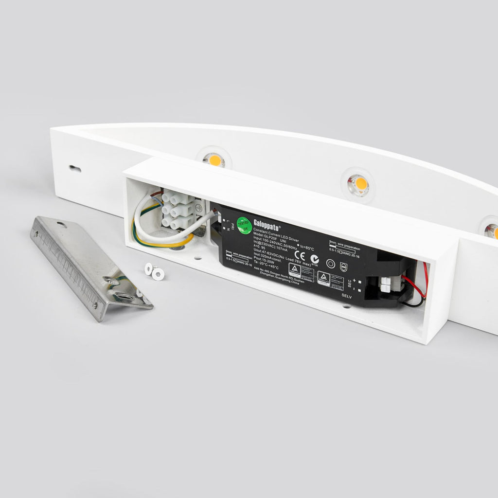 LED-vegglampe Yona matt hvit 37,5 cm varmhvit installasjon
