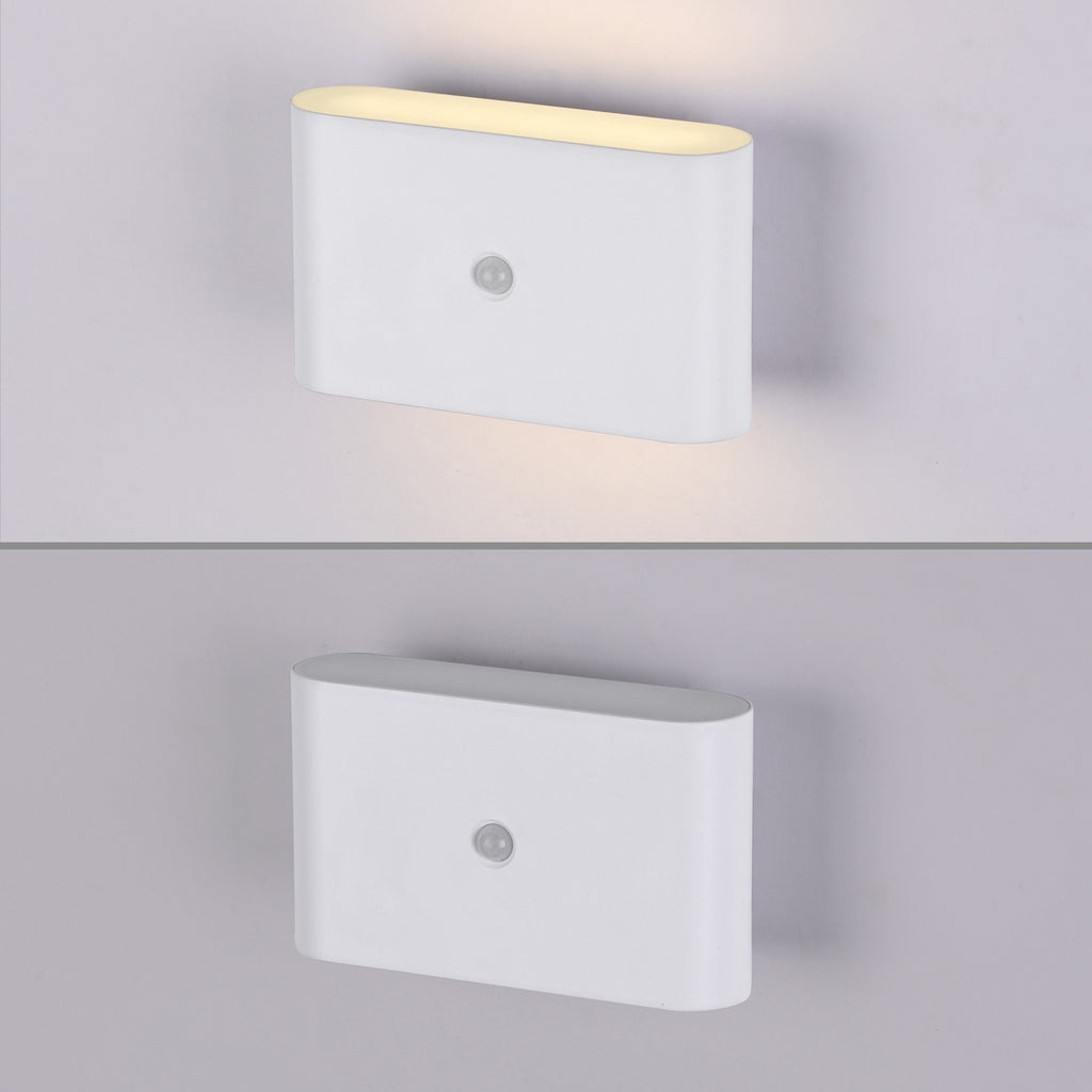 LED vegglampe Ziddy oppladbar sideprofil