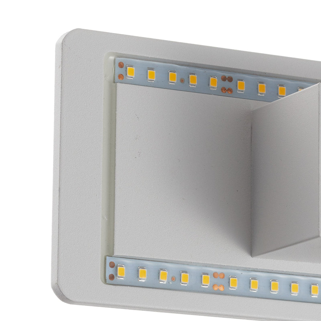 LED vegglampe Zig Zag hvit aluminium sideprofil
