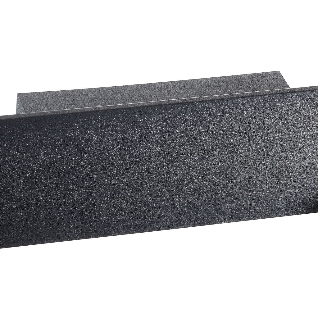 LED vegglampe Zig Zag svart aluminium bakside og veggfeste