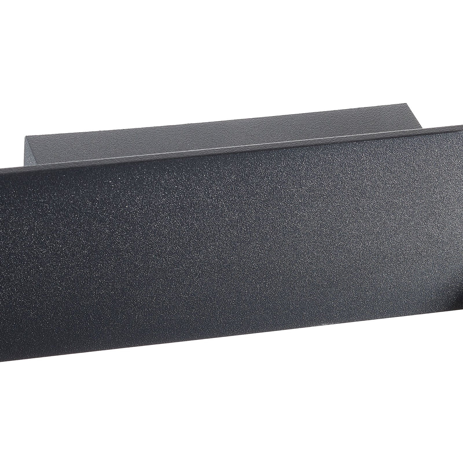 LED vegglampe Zig Zag svart aluminium bakside og veggfeste