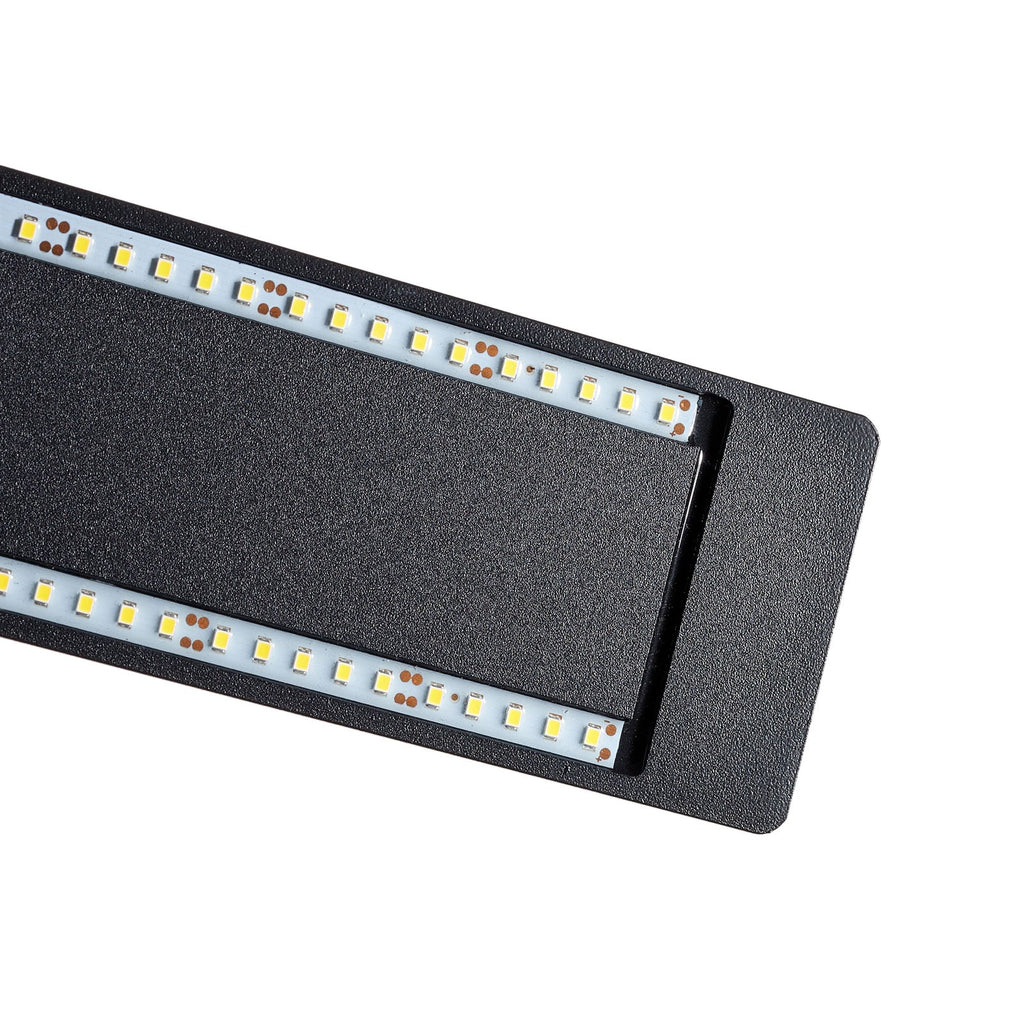 LED vegglampe Zig Zag svart aluminium sideprofil