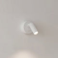 LED veggspot Bean Round hvit metall svingbar med bryter forfra