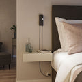 LED veggspot Hulda dimbar svart USB-C 2,5W varmhvit forfra