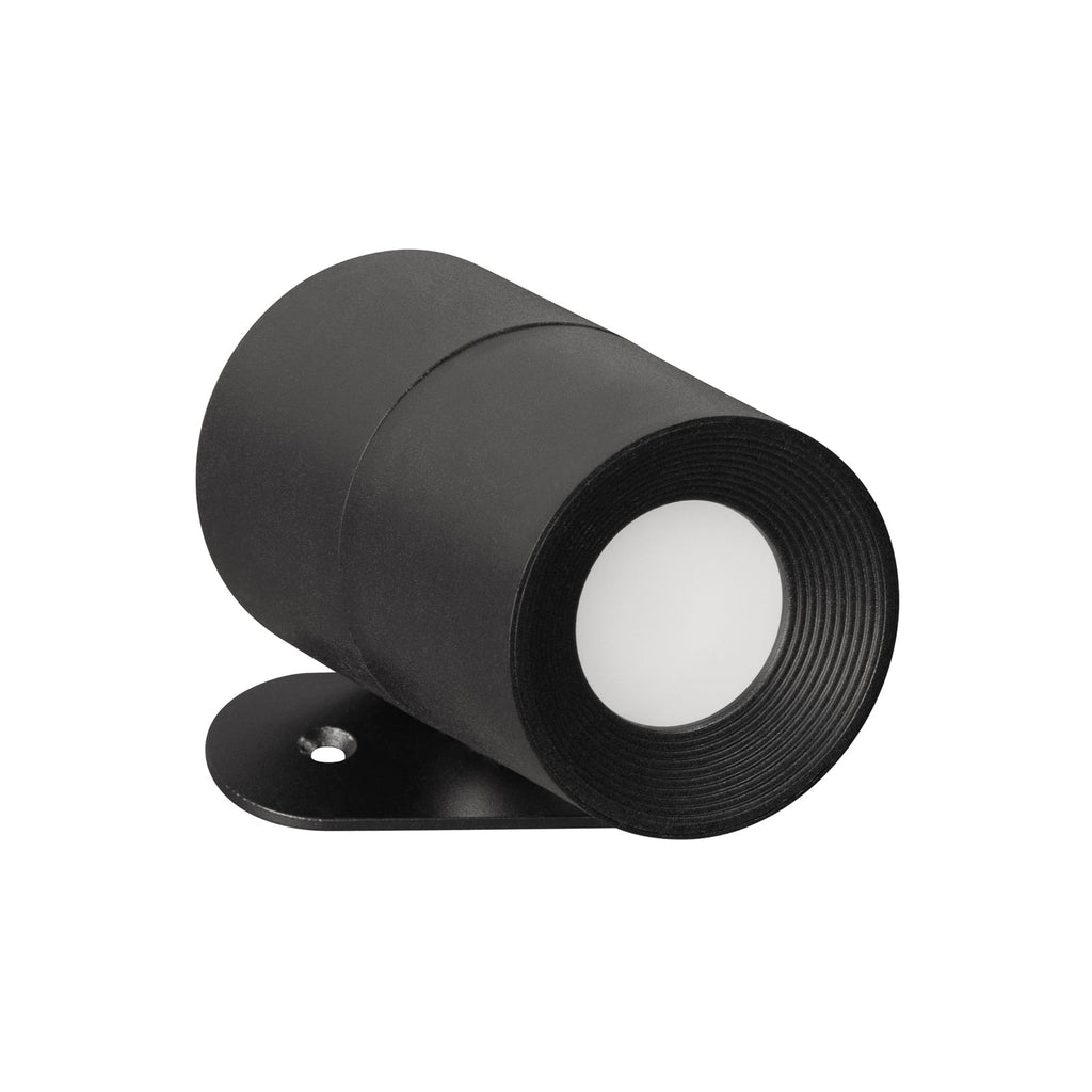 LED veggspot Magnetic oppladbar svart dimbar CCT IP54 forfra