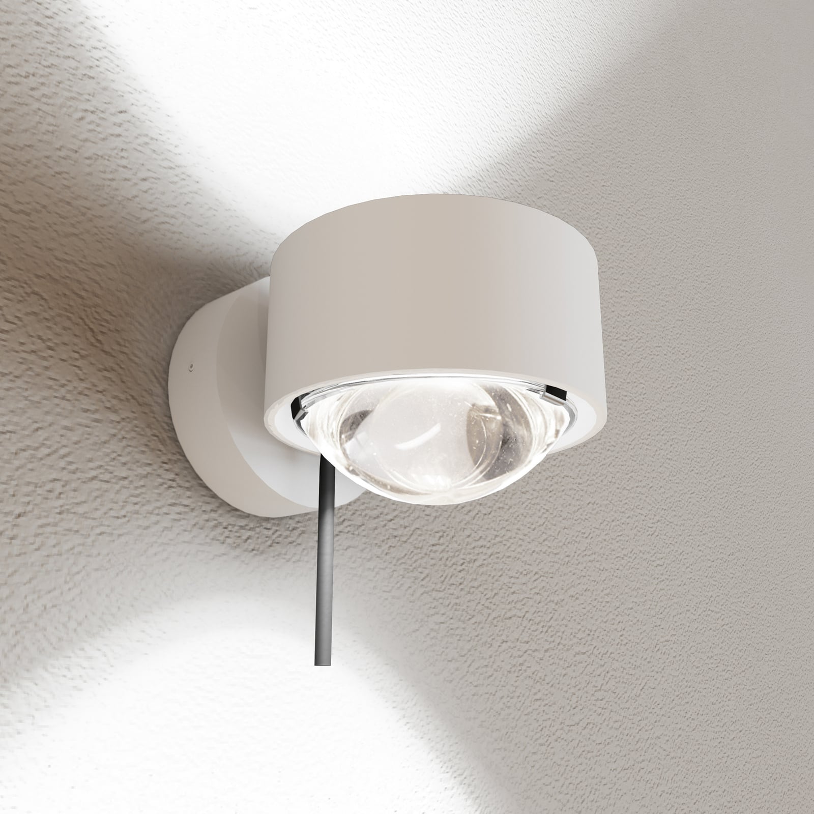 LED veggspot Puk! 80 Wall dimbar hvit matt forfra