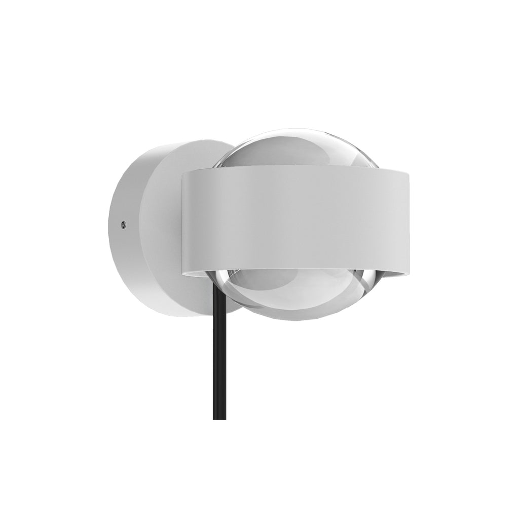 LED veggspot Puk! 80 Wall dimbar hvit matt detalj av lyskilde