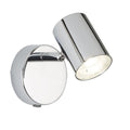 LED veggspot Rollo krom med bryter 4W varmhvit for veggmontering, front