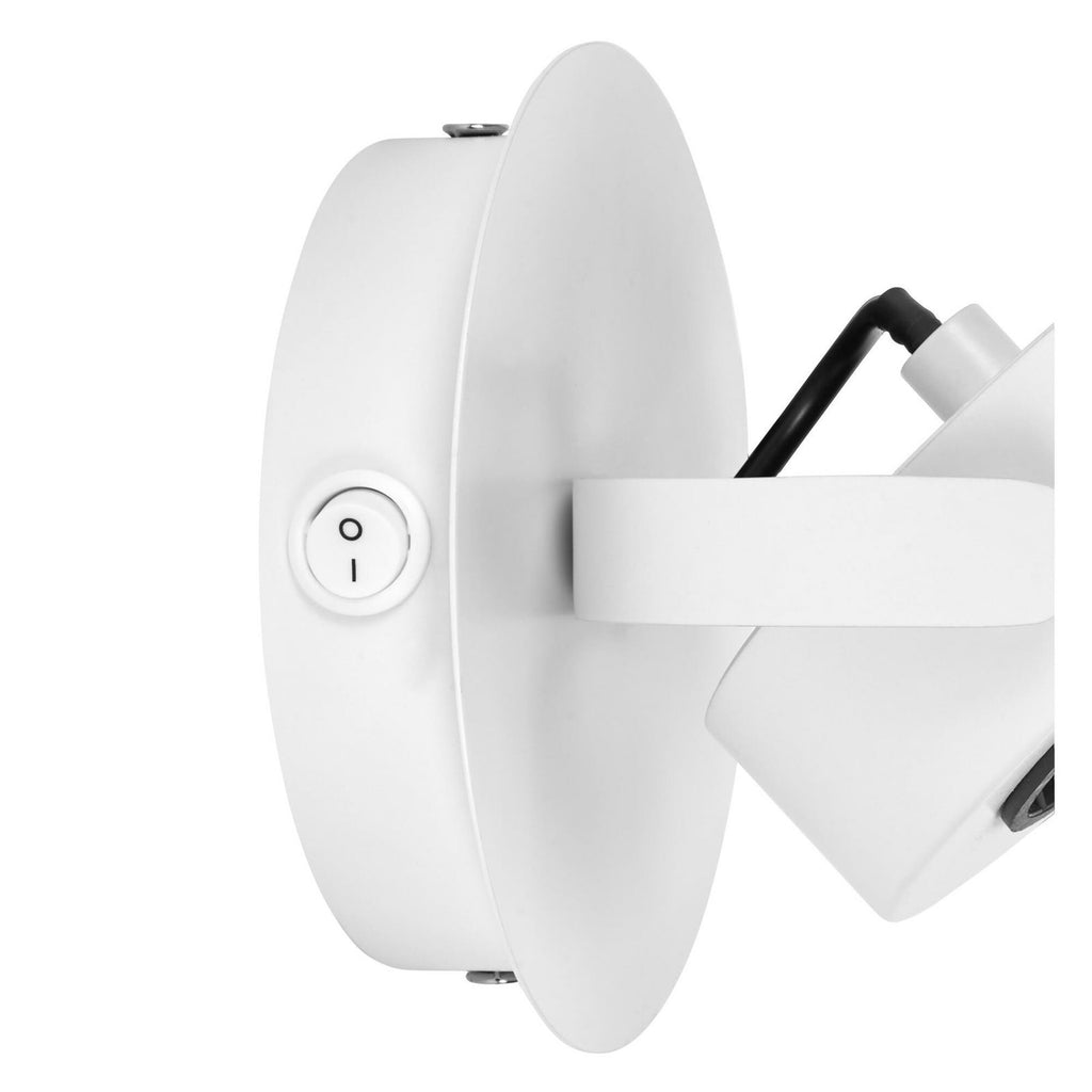 LED veggspot VENUS hvit 1-lys med bryter OSRAM justerbar spot