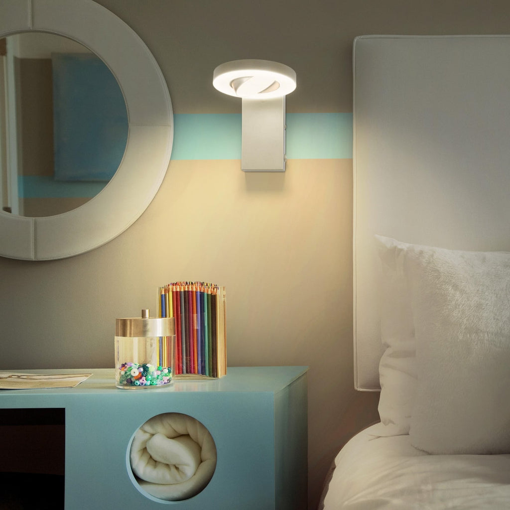 LED veggspot Saturn CCT hvit med bryter 11W LEDVANCE bakside