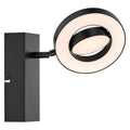 LED veggspot Saturn CCT svart med bryter 11W LEDVANCE forfra