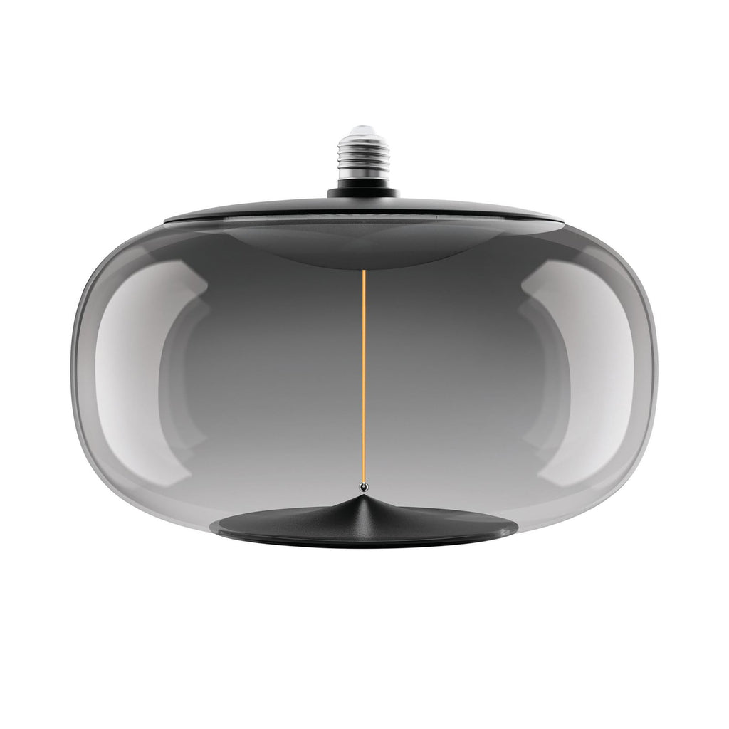 LED Vintage Big Elipse E27 12W 1800K filament røykfarget dimbar forfra