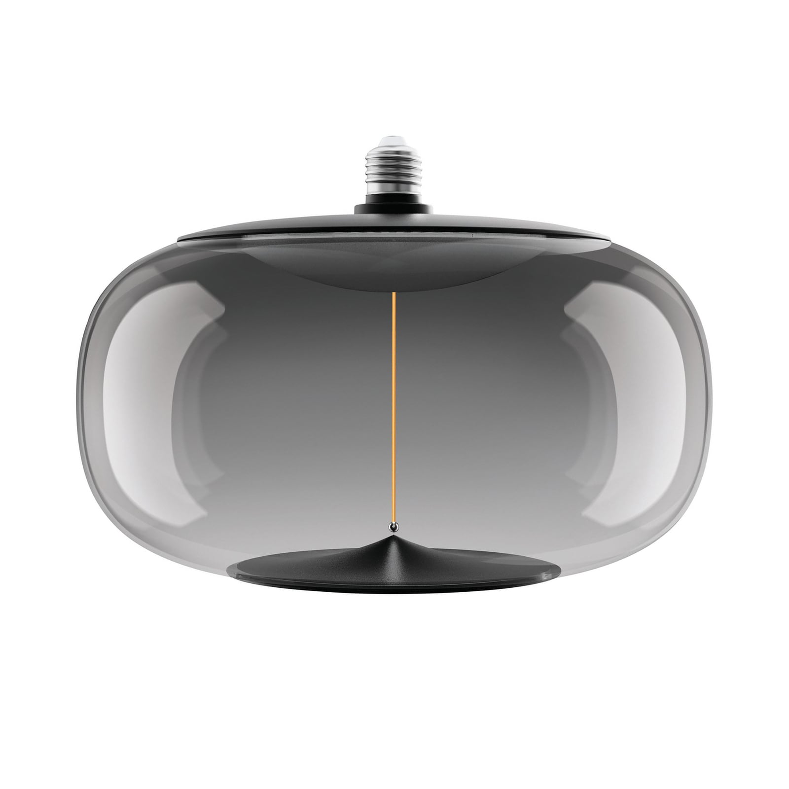 LED Vintage Big Elipse E27 12W 1800K filament røykfarget dimbar forfra