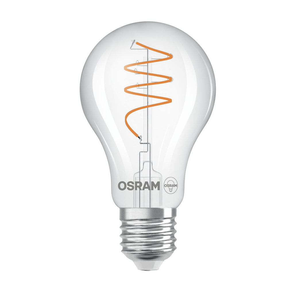 LED vintage filamentpære E27 3,4W 2700K klar spiral forfra