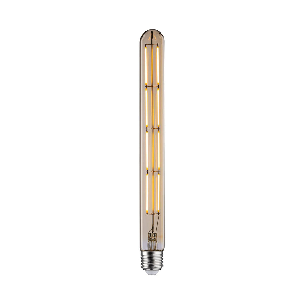 LED vintage rørpære E27 8,5W 2500K dimbar gull forfra