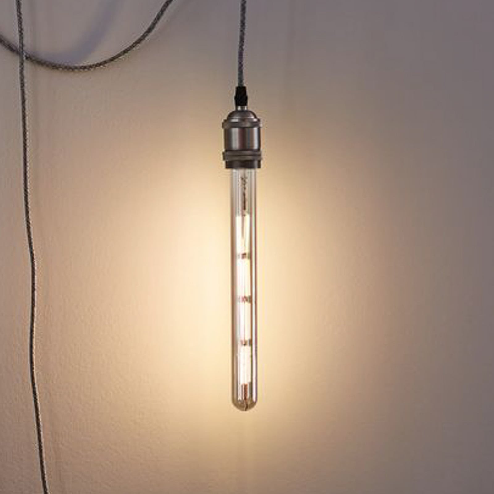 LED vintage rørpære E27 8,8W dimbar røykfarget Paulmann forfra