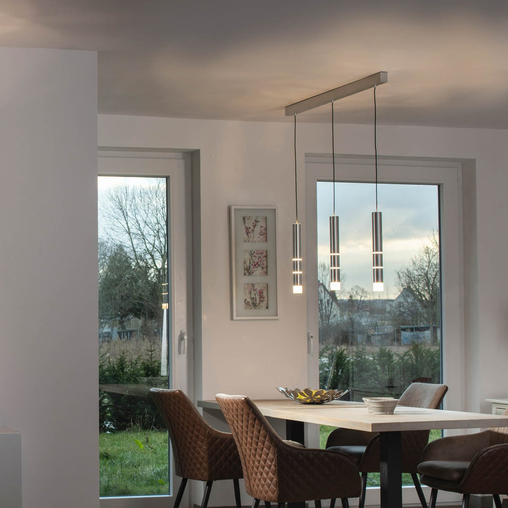 LED pendellampe PURE Vega tre sylindre aluminium bakside