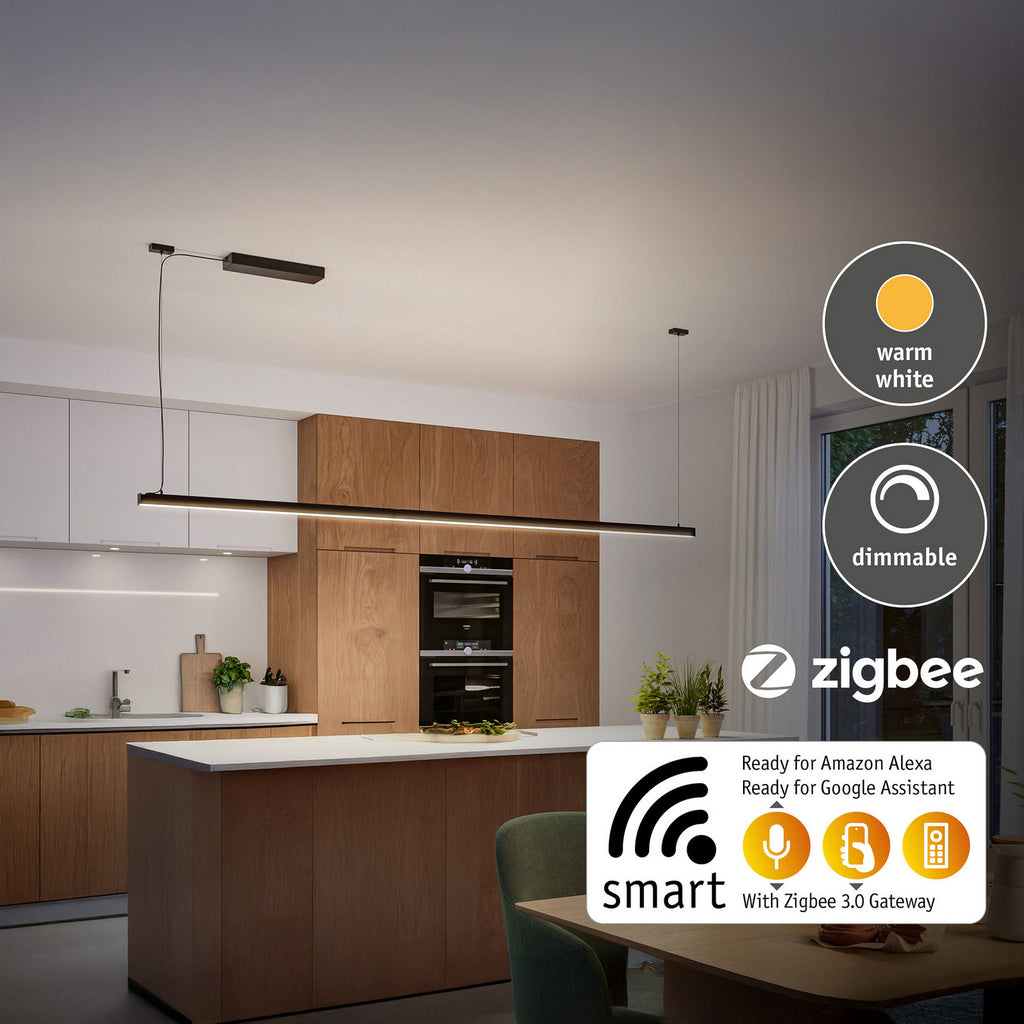 Sideprofil av Linion strømforsyning Power Box svart Zigbee Paulmann