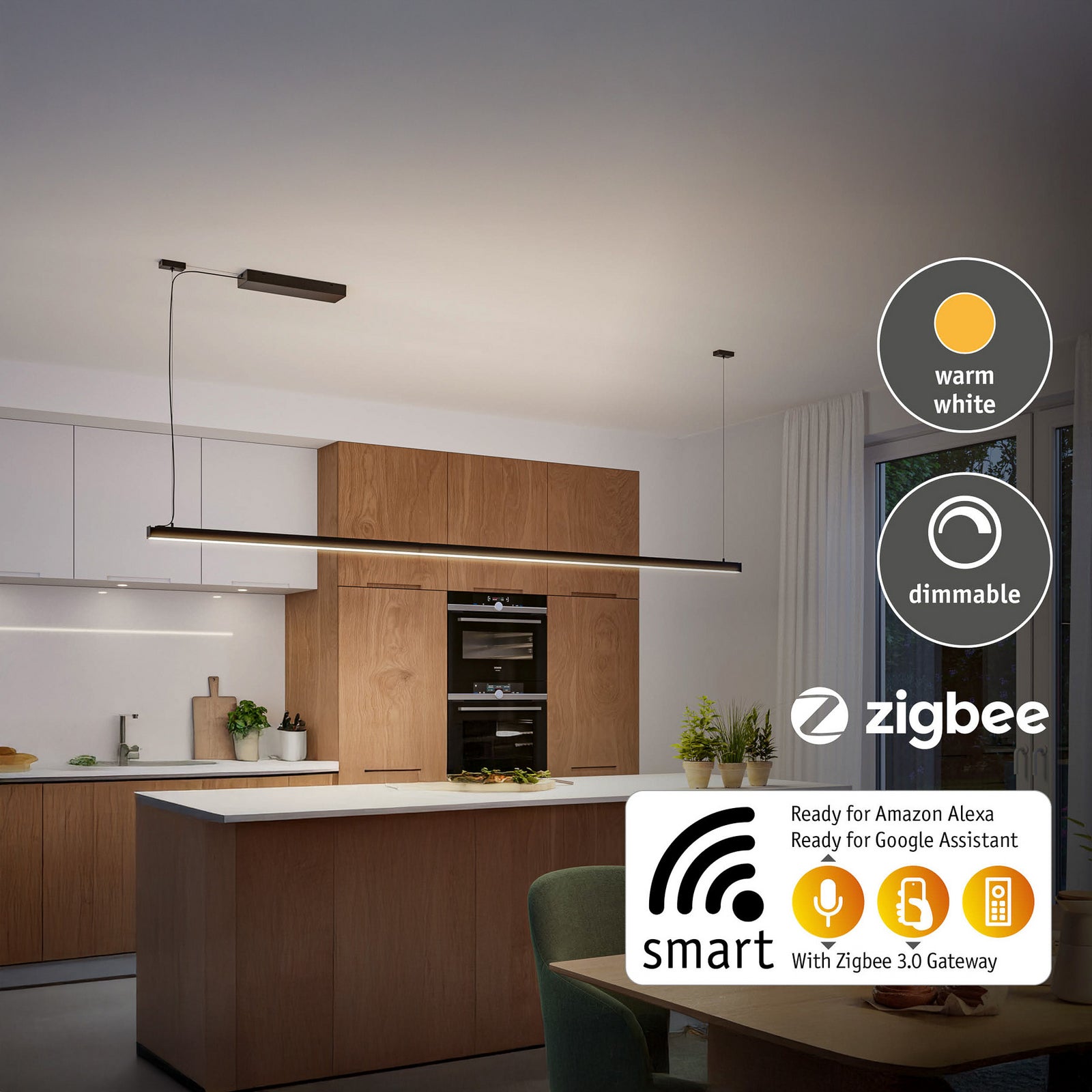 Sideprofil av Linion strømforsyning Power Box svart Zigbee Paulmann