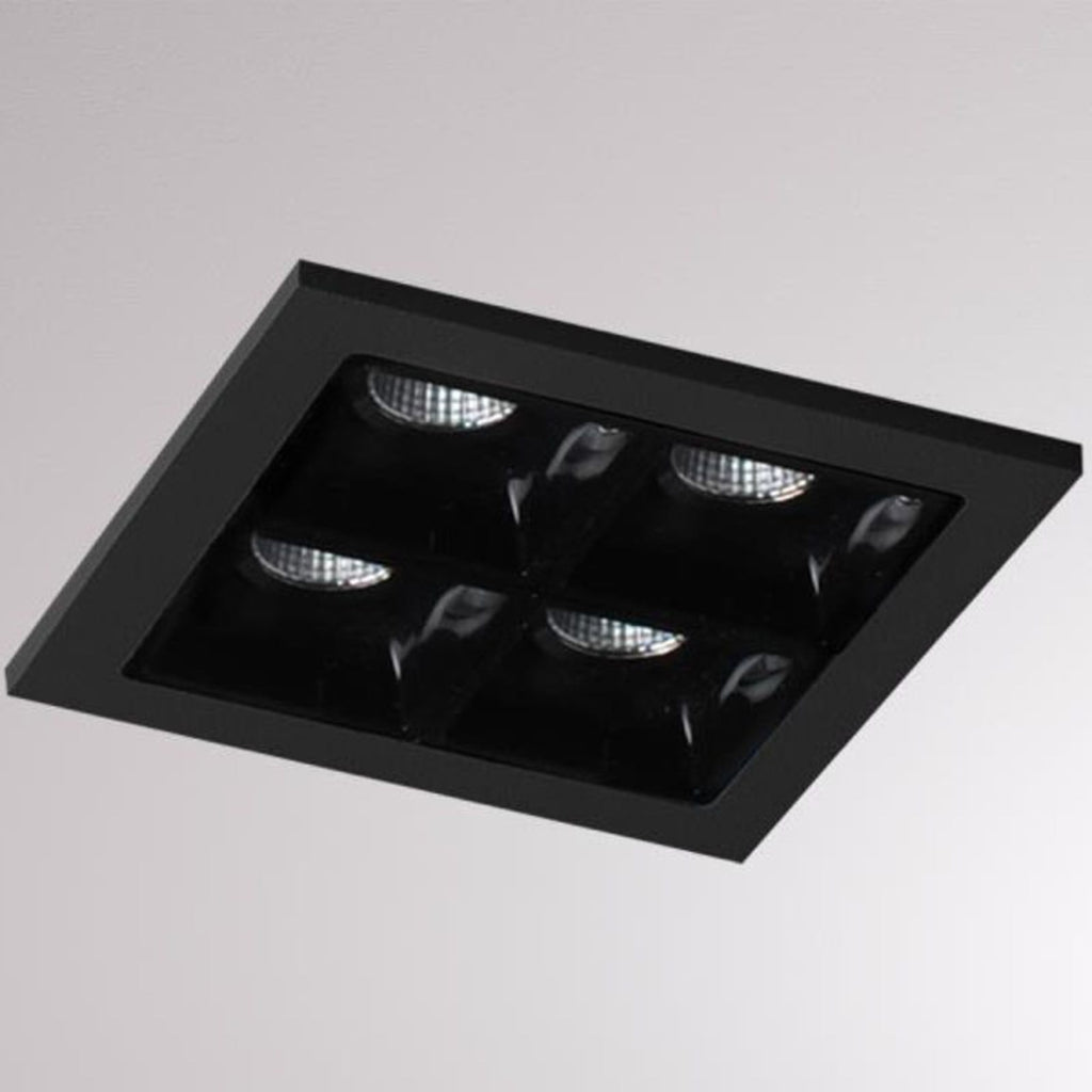Liro LED innbyggingsspot svart 34° 6W dimbar 2700K forfra