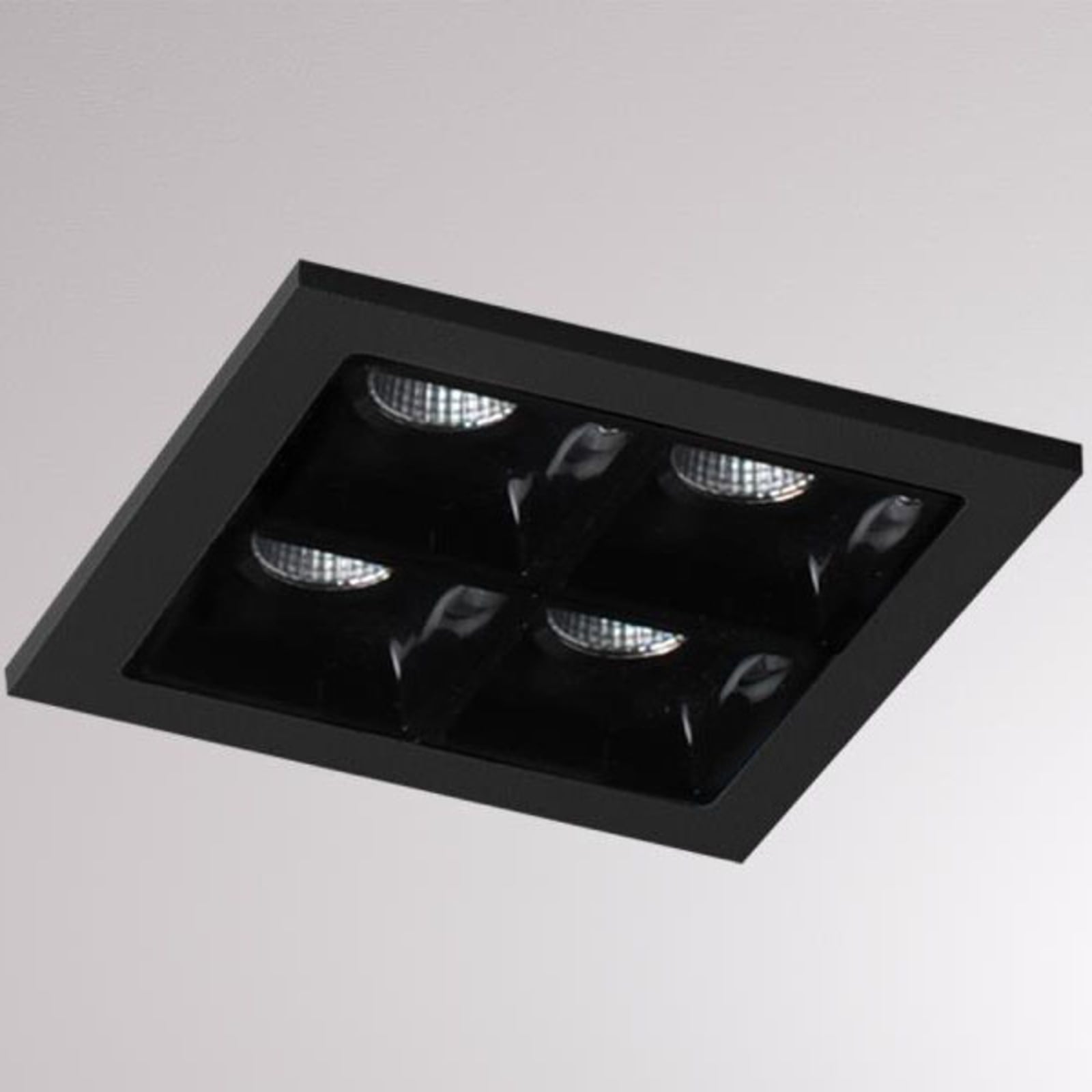 Liro LED innbyggingsspot svart 34° 6W dimbar 2700K forfra