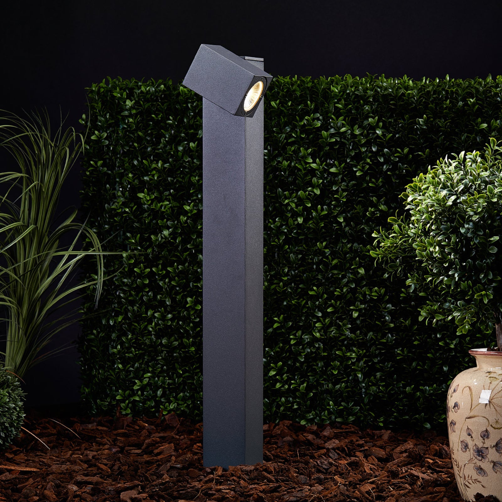 Lorik LED sti-lampe svingbart hode grafitt 65 cm sett forfra