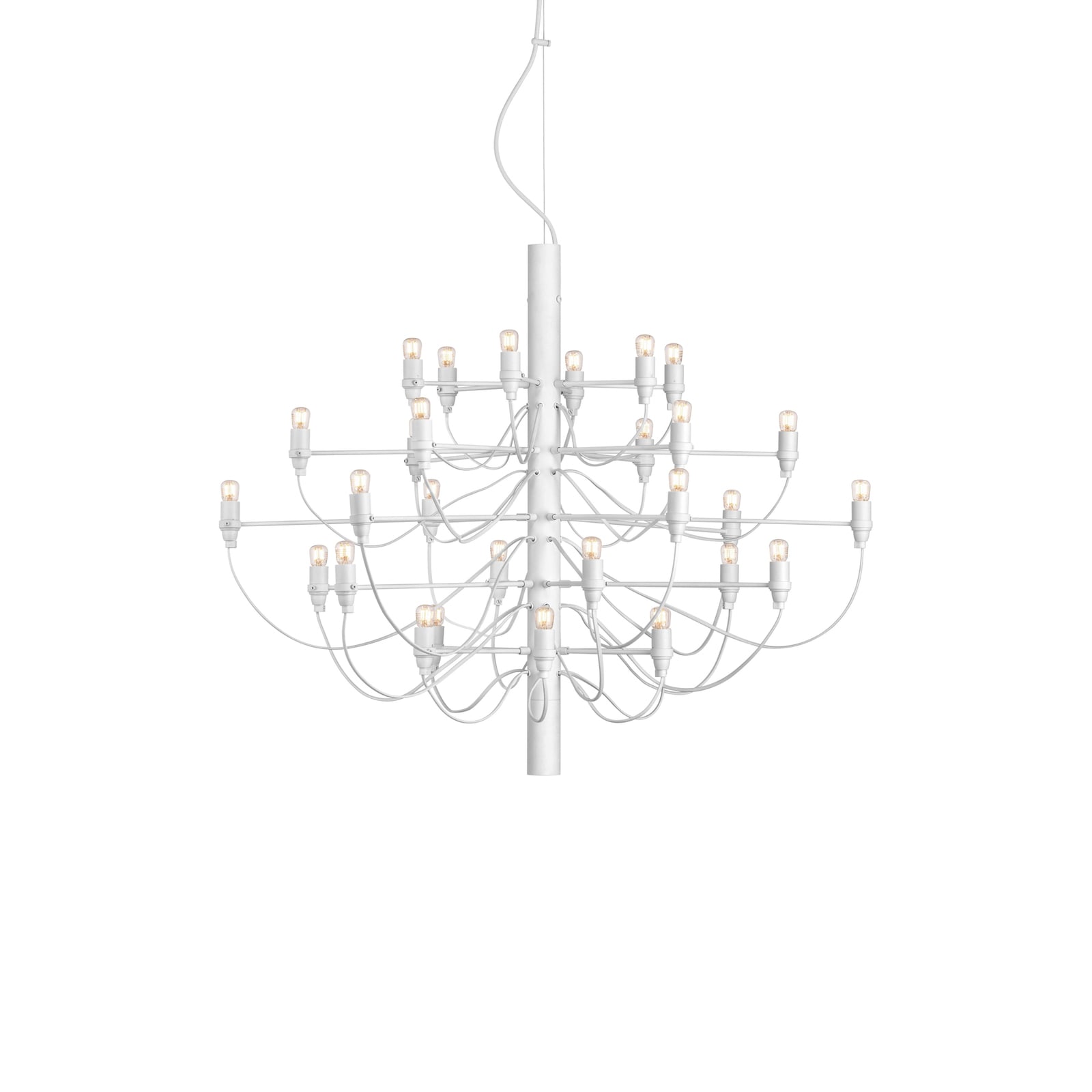 Lysekrone 2097/30 LED dimbar klar hvit Ø88 cm E14 fra FLOS forfra