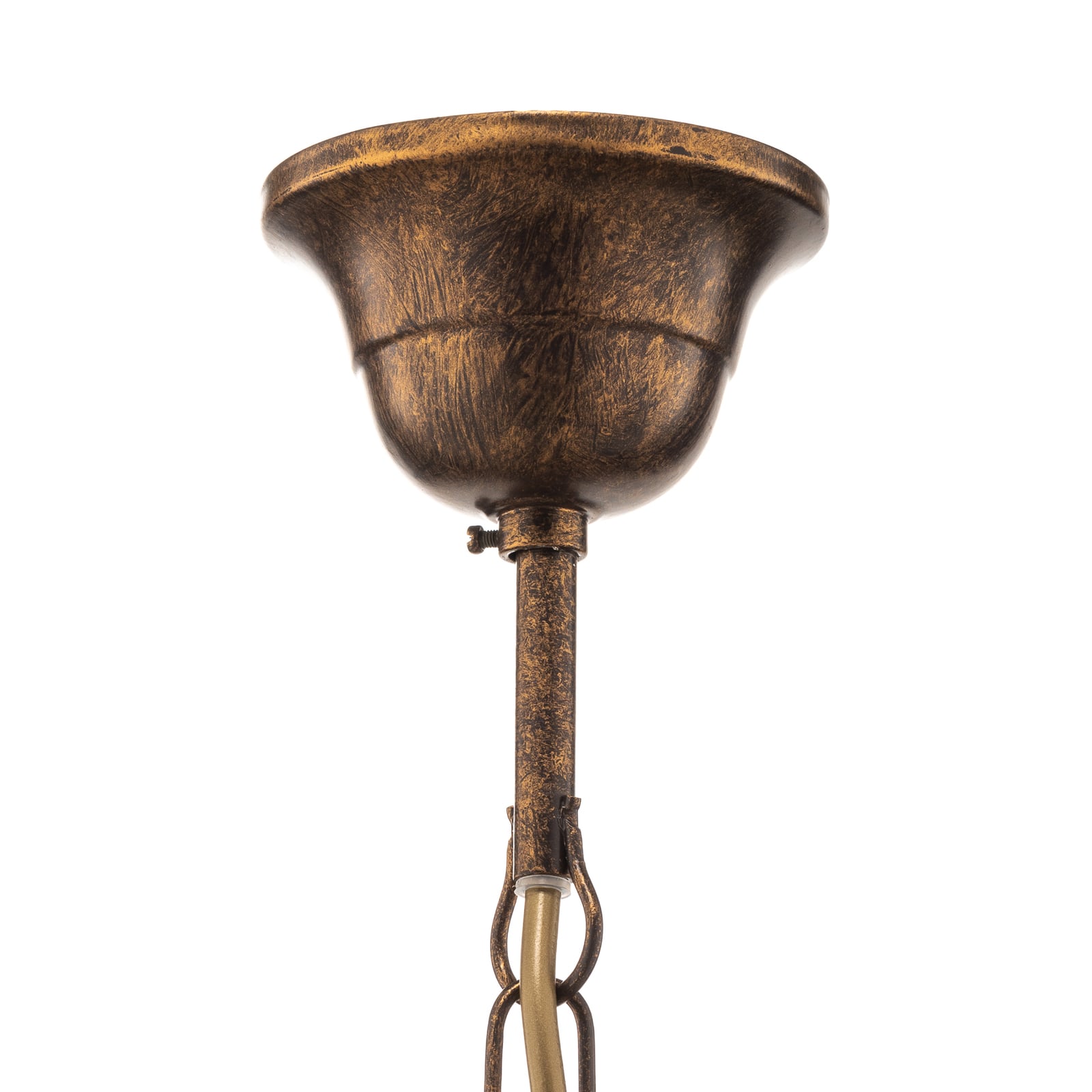 Lysekrone Botte 5-lys bronse fra siden