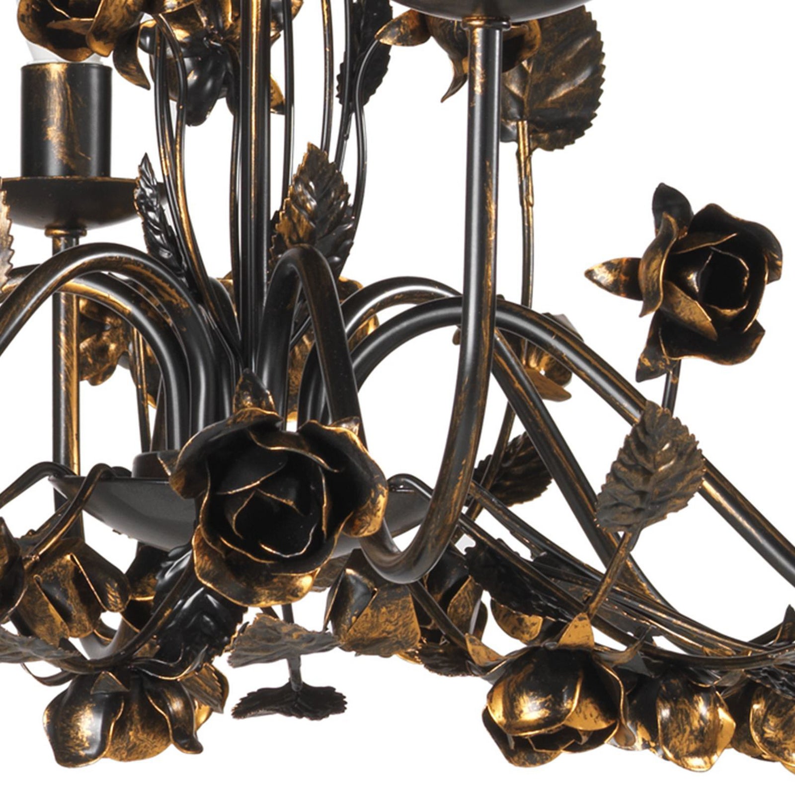 Lysekrone Carolina 6-lys smijern bronse sideprofil
