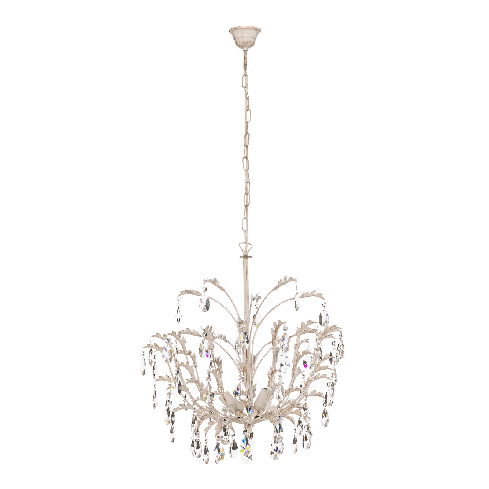 Detalj av krystallglass på Lysekrone Cesta 5-lys krystallglass K9 dimbar Ø55 cm