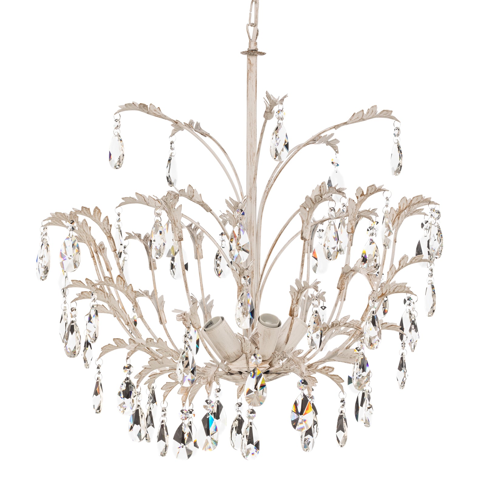 Montert Lysekrone Cesta 5-lys krystallglass K9 dimbar Ø55 cm i rom