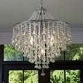 Lysekrone Dorchester 5-lys krystallglass dimbar krom Ø64 cm forfra