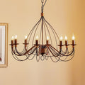 Lysekrone Fiamma Marrone 8-armet jern dimbar Ø78 cm forfra
