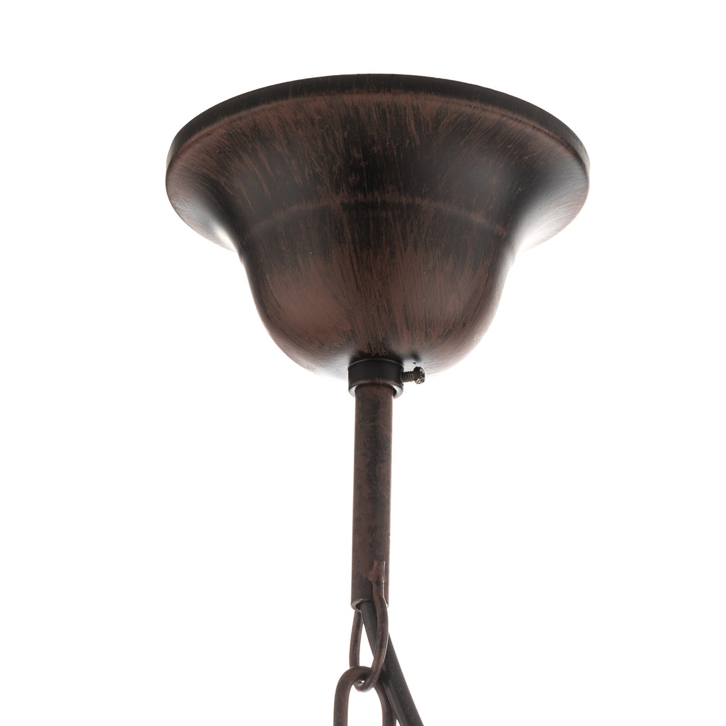 Lysekrone Fiamma Marrone 8-armet jern dimbar Ø78 cm lysarmene