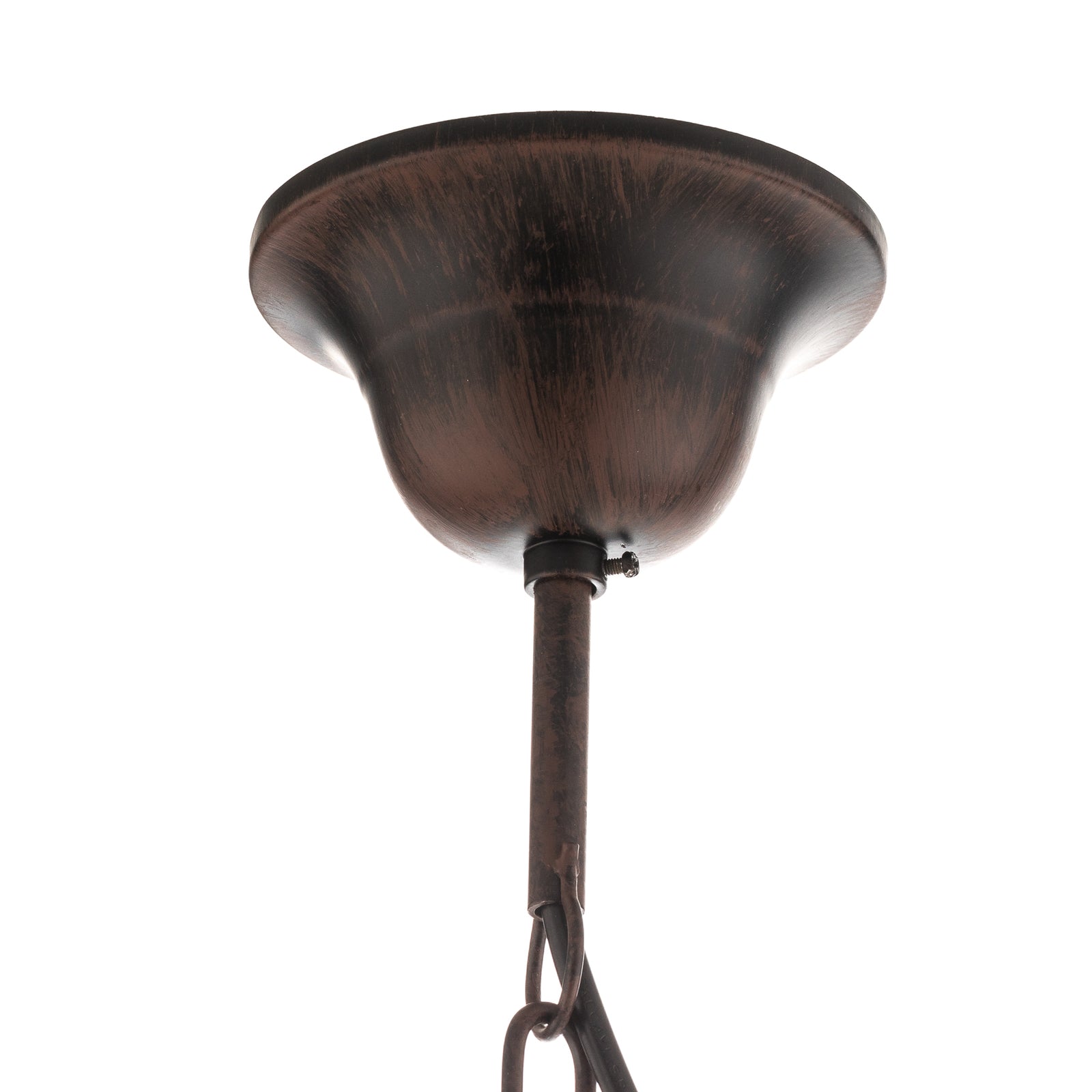 Lysekrone Fiamma Marrone 8-armet jern dimbar Ø78 cm lysarmene