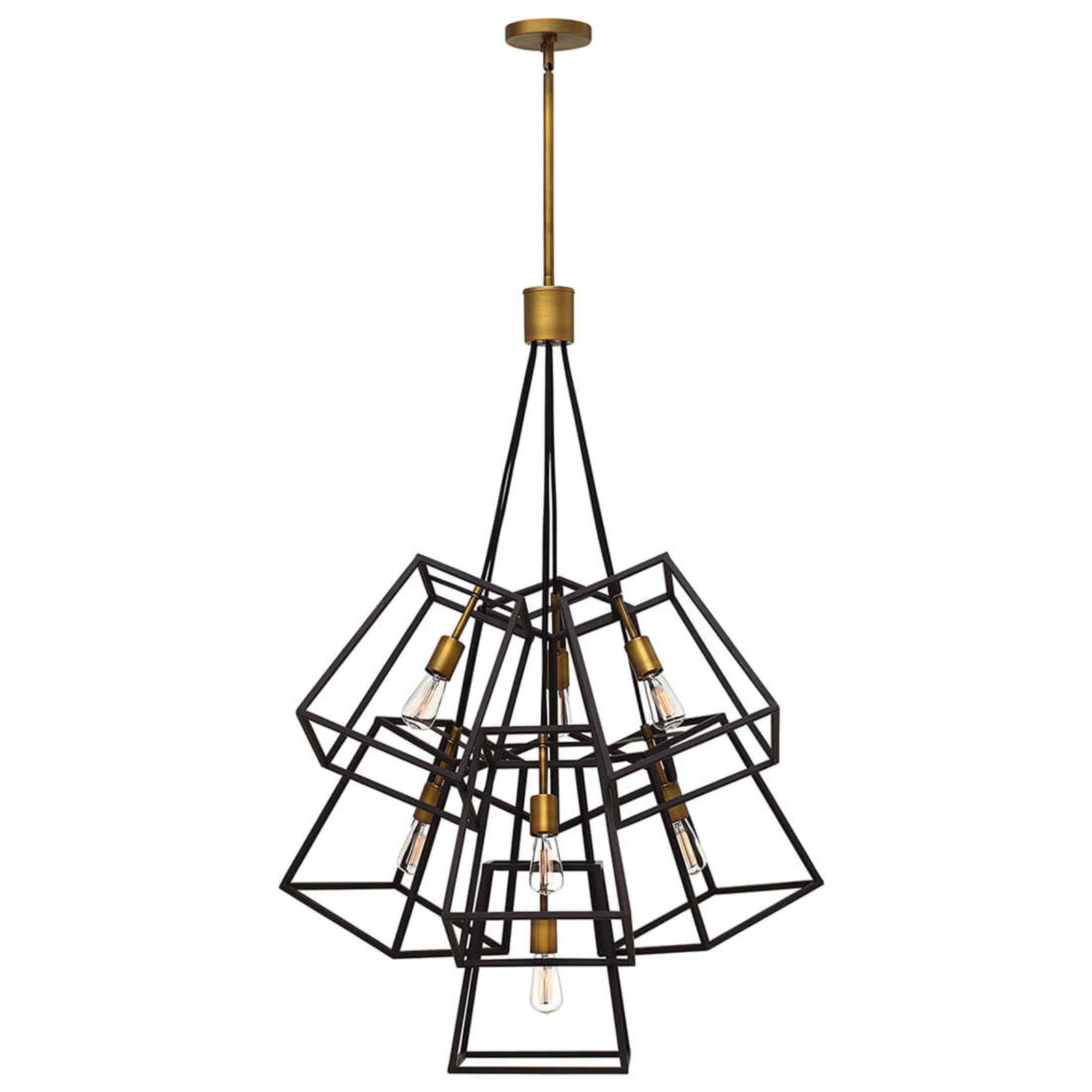 Detalj av Lysekrone Fulton 7-lys dimbar bronse/messing