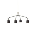 Lysekrone Howard 4-lys dimbar metall 134x103 cm fra fronten