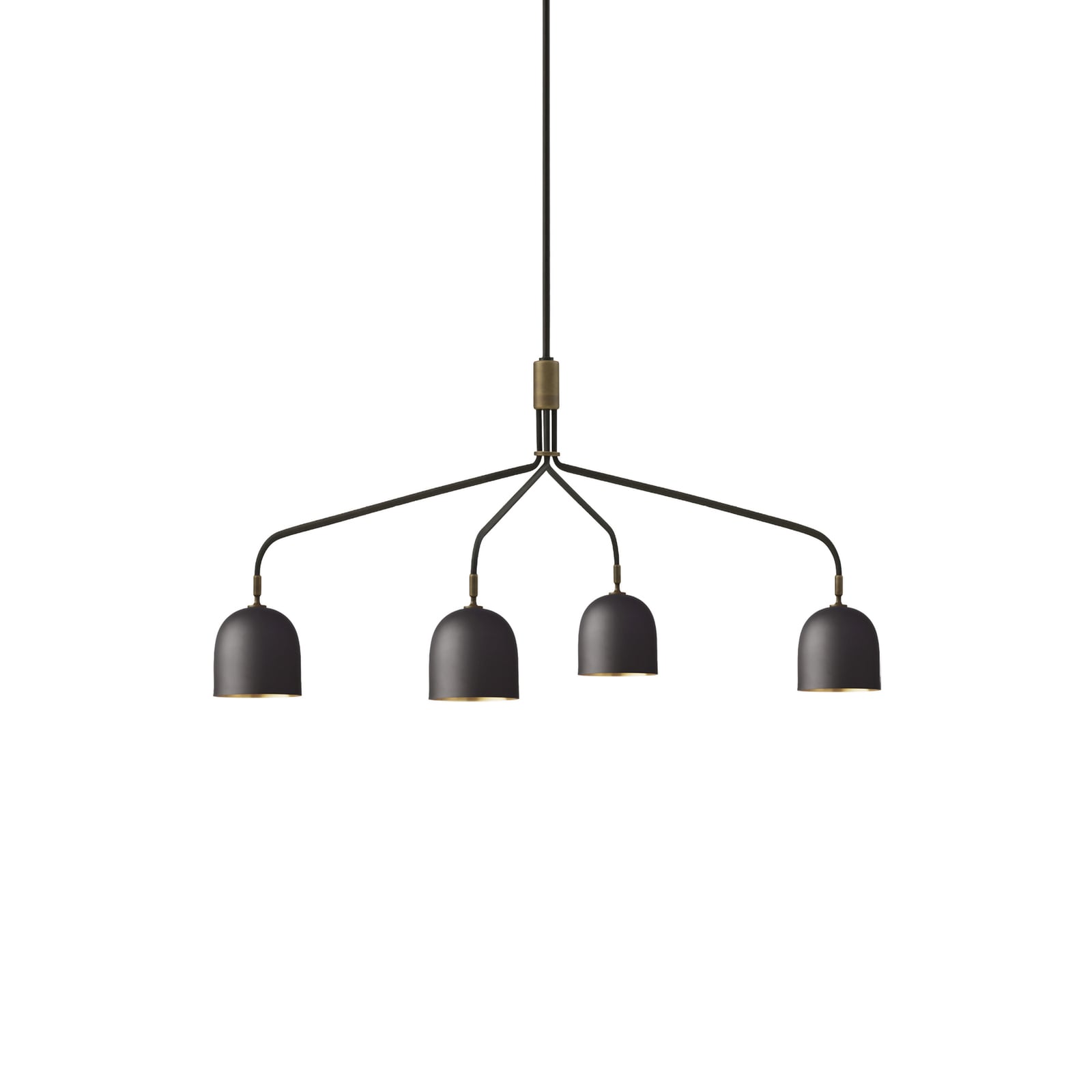 Lysekrone Howard 4-lys dimbar metall 134x103 cm fra fronten