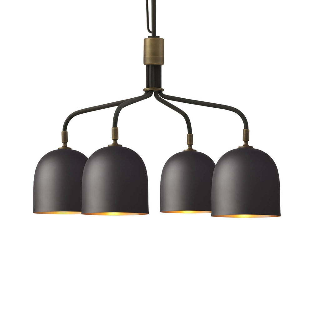 Lysekrone Howard 4-lys gunmetal forfra