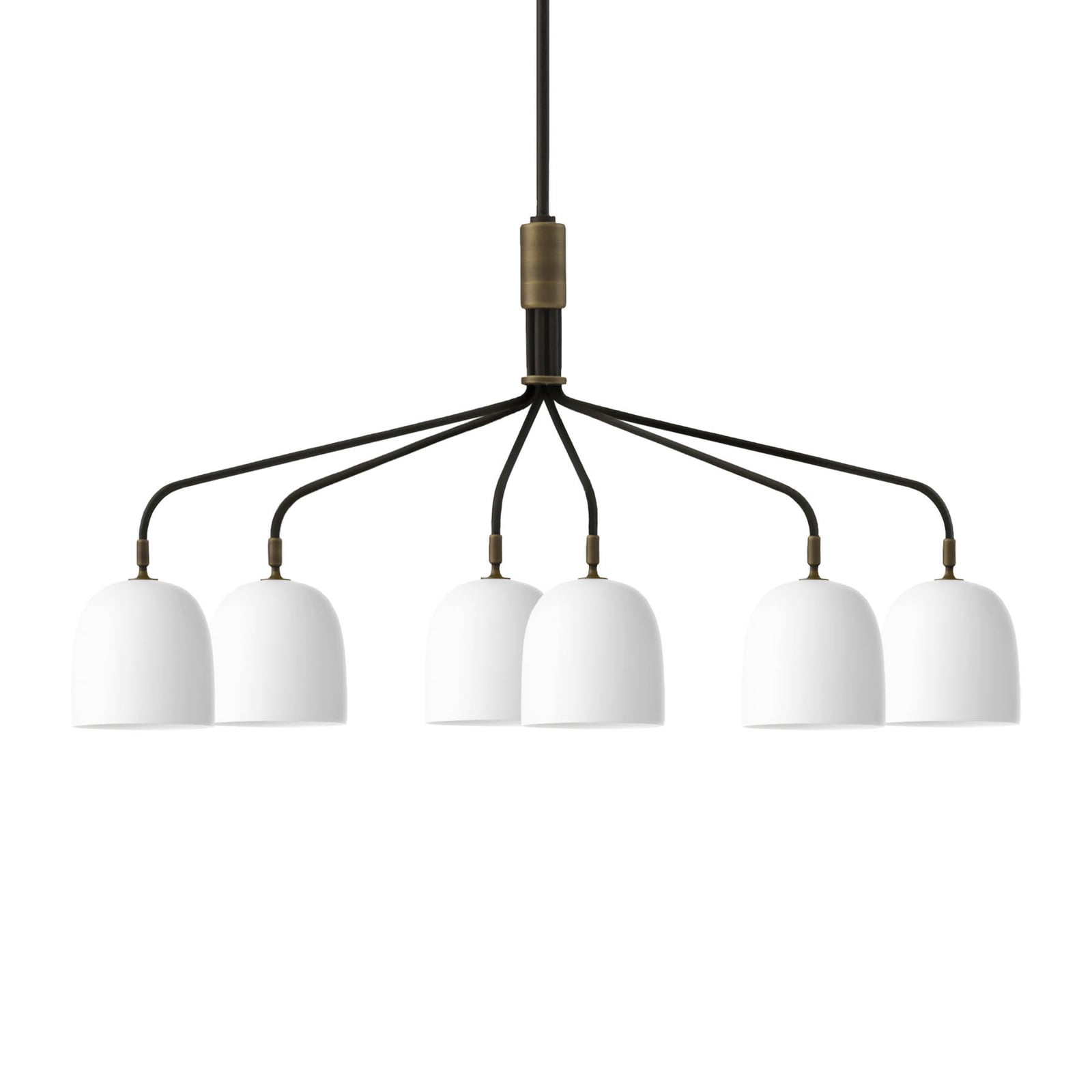 Detalj av Lysekrone Howard 6-lys porselen/metall