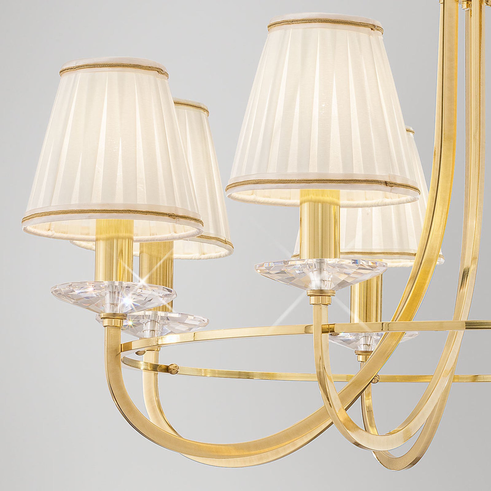 Montert Lysekrone Imperial 5-lys messing krystallglass i rom
