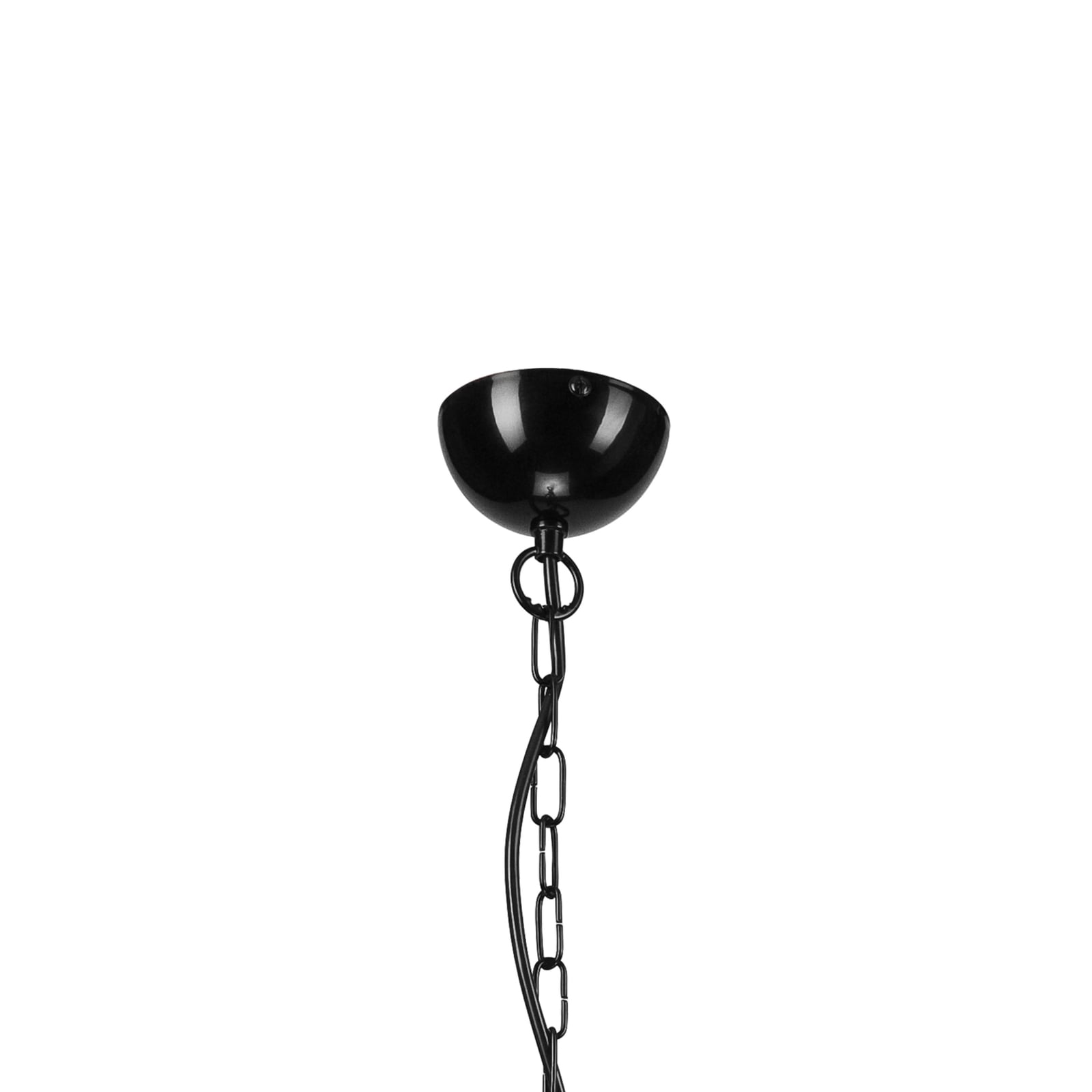 Lysekrone Malou 5-armet svart stål Ø54 cm med lyskilder