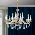 Lysekrone Marie Claire krystallglass 15-lys forfra