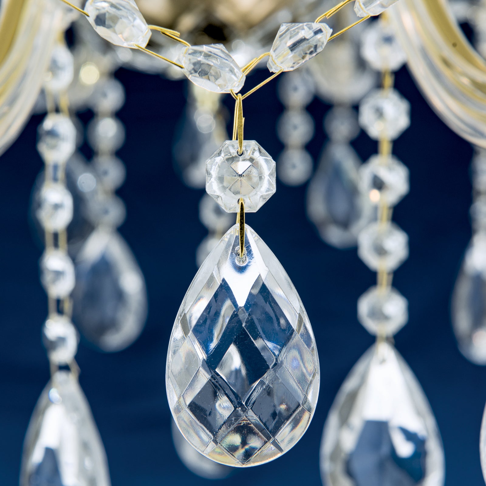Lysekrone Marie Claire krystallglass 15-lys sett ovenfra