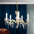 Lysekrone Marie Claire krystallglass 5-lys foran