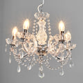 Lysekrone Marie Therese 5-lys krystallglass krom Ø48 cm forfra