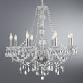 Lysekrone Marie Therese 8-lys krom krystallglass forfra