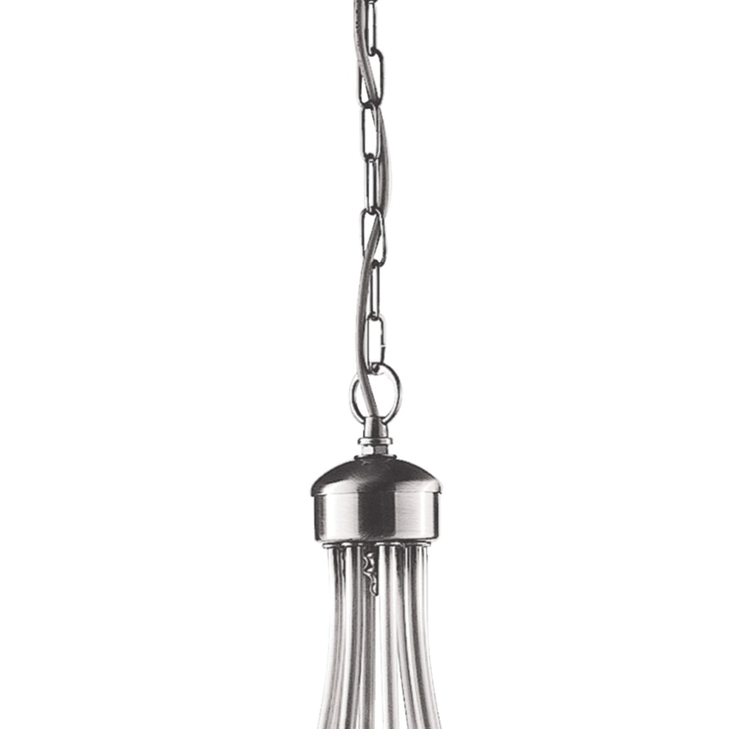Montert Lysekrone Maypole 8-armet dimbar satin sølv Ø60 cm i rom