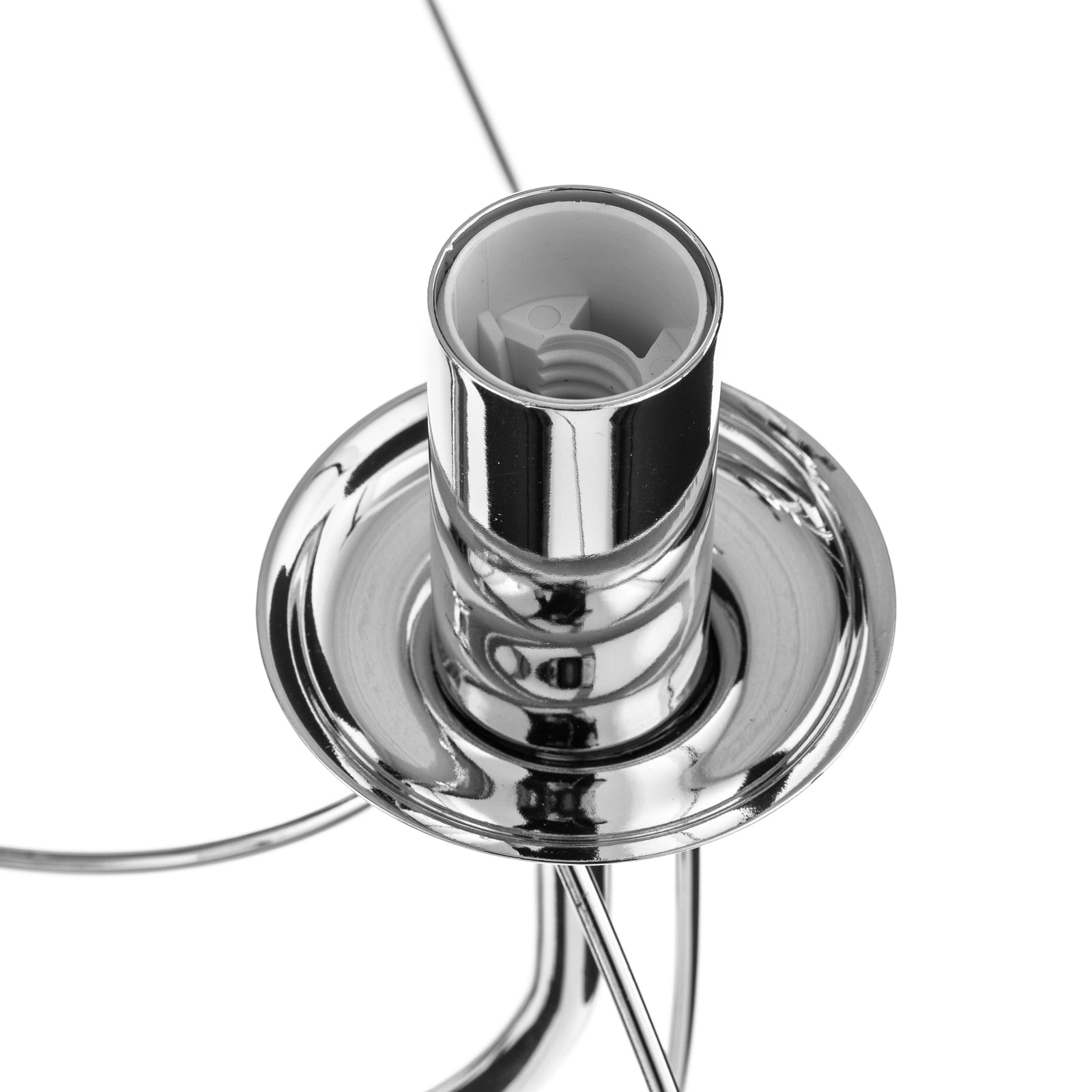 Lysekrone Retro 6-armet sølv metall Ø70 cm dimbar E14 - Domiluce detalj dimmer